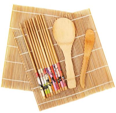 Chine Roulement en bambou japonais Mats At Home Sushi Kit d'OEM avec le couteau de baguettes à vendre