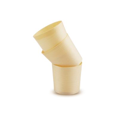 China ODM Pine Wooden Biodegradable Disposable Cups For Dessert 45*60*60mm for sale