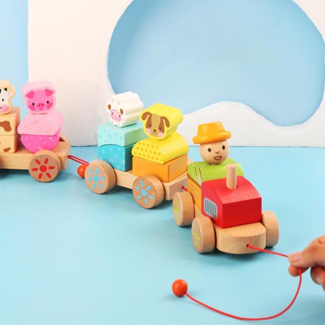 Wood Train Truck Shape DIY Educational Toy for Preschool Toddler Children Wood Train Truck Shape DIY Educational Toy for Preschool Toddler Children