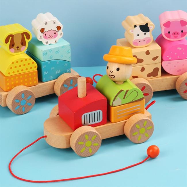 Wood Train Truck Shape DIY Educational Toy for Preschool Toddler Children Wood Train Truck Shape DIY Educational Toy for Preschool Toddler Children