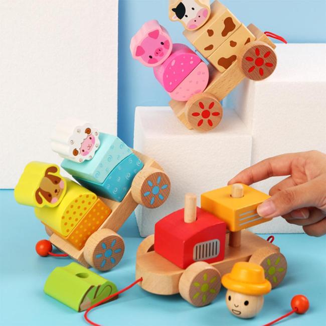 Wood Train Truck Shape DIY Educational Toy for Preschool Toddler Children Wood Train Truck Shape DIY Educational Toy for Preschool Toddler Children