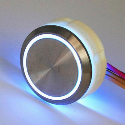 China Cutout Dimension 27mm 32mm Elevator Push Button Stainless Steel  Plastic Lift Button Elevator Part for sale
