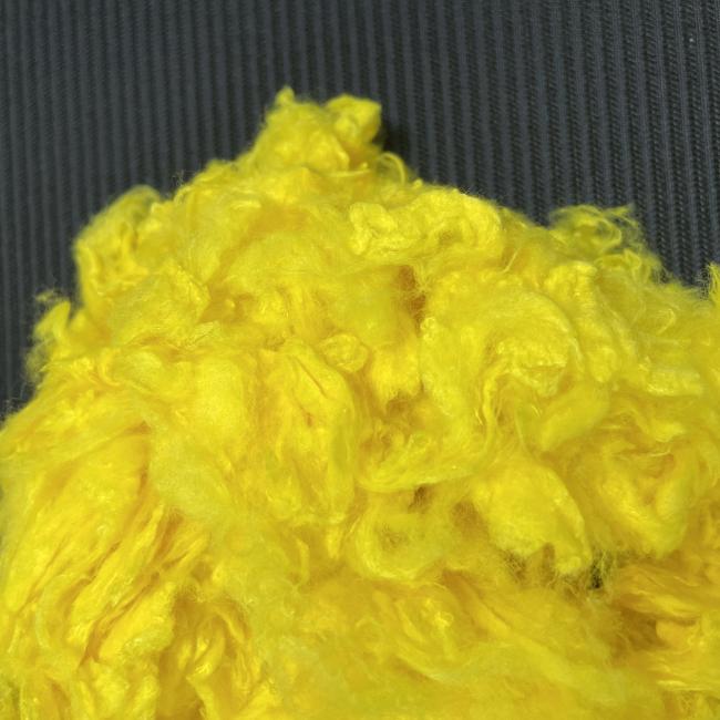Yellow viscose fiber in manufacturing process