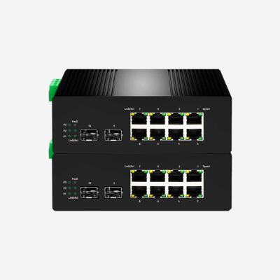 China 20Gbps Industrial Managed Layer 2+ PoE Switch 8 PoE Ports And 2 SFP Fiber Ports for sale