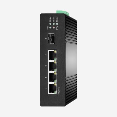 Chine 12-57V commutateur industriel gauche de MAC 4 du commutateur 2K d'Ethernet de dc 100 Mbps à vendre