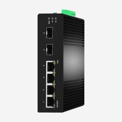 China 4 Ethernet Ports 2 SFP Industrial Gigabit Easy Smart Switch IEEE 802.3af IEEE 802.3at for sale