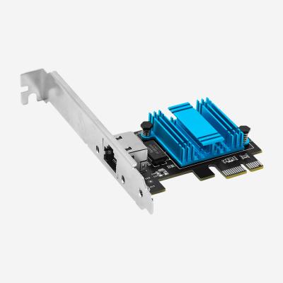 China Desktop Network Gigabit Ethernet Port PCIe Card 2500M 1000M Adaptive RJ-45 Interface for sale