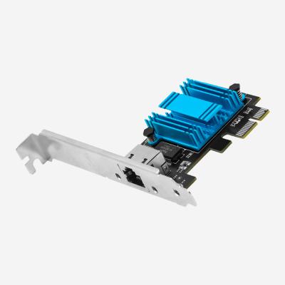 China Blue Pci Express Graphics Card 2.5g With 1 RJ45 10 100 1000 2500Mbps Auto Sensing Interface for sale