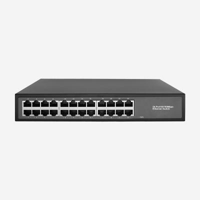 China Unmanaged 100 Mbps Ethernet Switch With 24 10/100M Auto Sensing RJ45 Ports for sale