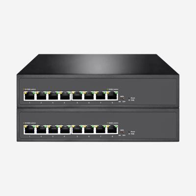 China 8 10/100/1000 RJ45 Ports Layer 2 Network Switch Two Modes Gigabit Easy Smart Switch for sale