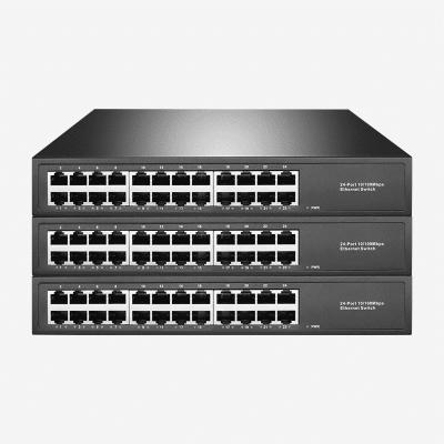 China 24 Ports 10/100 Mbps RJ45 Ethernet Switch Unmanaged With Auto-MDI/MDIX for sale