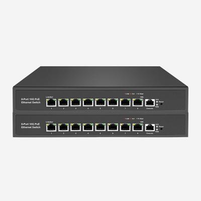 Chine 8 PoE RJ45 Layer 3 10gb Switch With VLAN, RSTP/MSTP, ERPS Ring Network Support à vendre