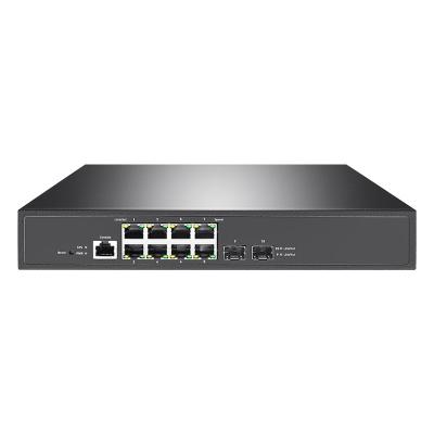 China Rack Mount 8-Port Gigabit With 2G SFP Slots Uplink L2+ SNMP Managed 150W PoE Switch For Security Camera for sale