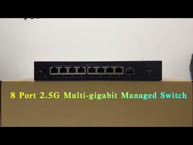 8 Port 2.5G Multi-Gigabit Easy Smart Managed PoE Desktop Switch With 1 10G SFP Slot Uplink