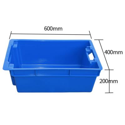 China Europe plastic nestable and stackable crate nestable plastic basket stackable vegetable crates 600x400 for sale