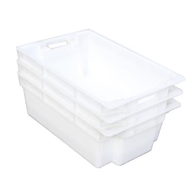 China Customized Logo Nestable and Stackable Plastic Container Boxes Customized Color for Plates for sale