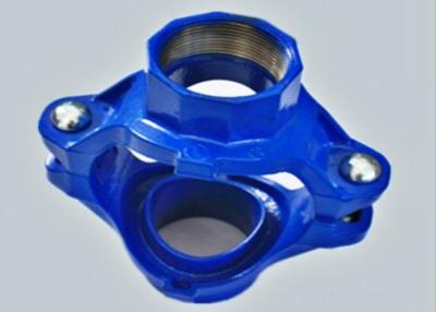 China DIN2950 12inch Blue Grooved  Mechanical Tee / Sprinkler Pipe Connectors for sale