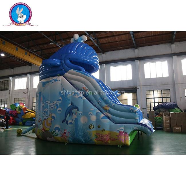 Custom Inflatable Land Water Slide With Pool