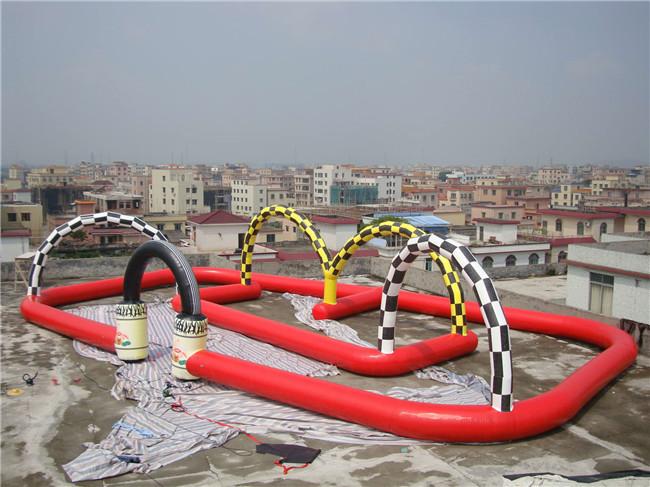 Portable Inflatable Race Track Bumper Car Arena Custom PVC Game Track Event Entertainment Equipment