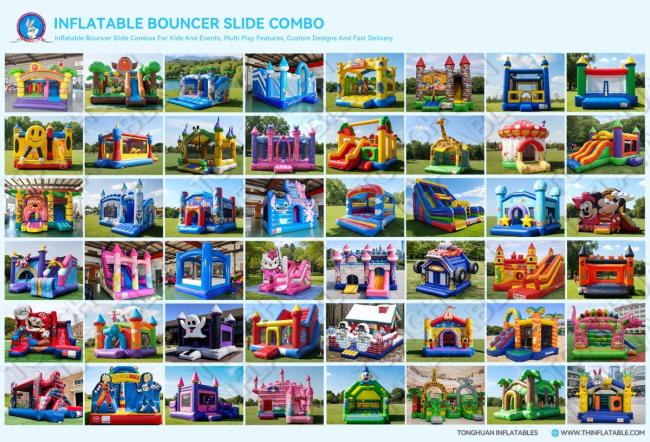 Custom inflatable bouncer and slide combo products for outdoor events and rental business