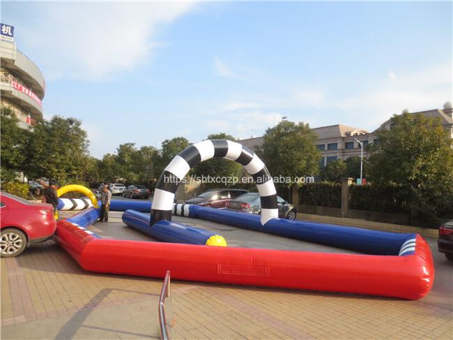 Portable PVC Inflatable Track Custom Bumper Car Arena Kids Event Game Ring Commercial Activity Course