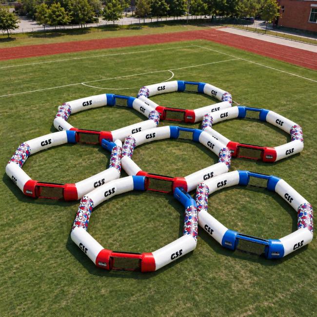 Custom Inflatable Soccer Field Portable Football Arena Sports Court Mini Pitch Goal Fence School Club Event Game