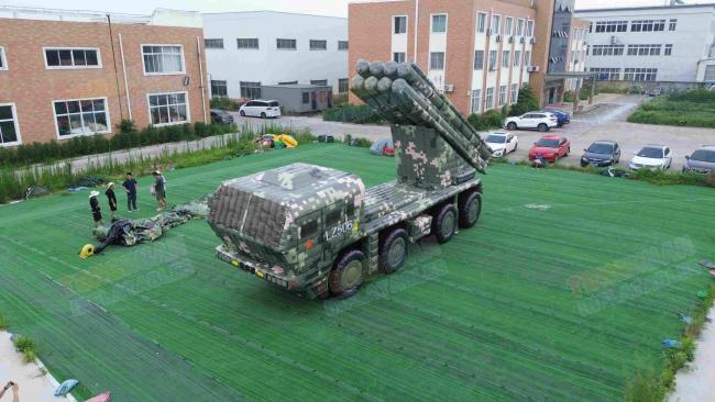 Custom Inflatable Rocket Launcher Model Camouflage Vehicle Replica Training Display Simulation Target Outdoor Project