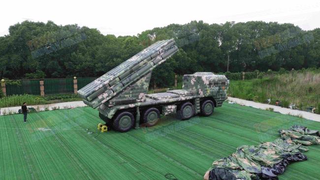 Custom Inflatable Rocket Launcher Model Camouflage Vehicle Replica Training Display Simulation Target Outdoor Project