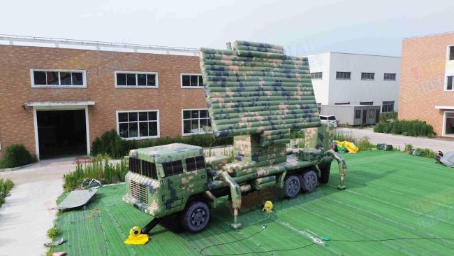 Custom Inflatable Radar Vehicle Model Camouflage Simulation Truck Outdoor Training Display Decoy Exhibition Project Structure