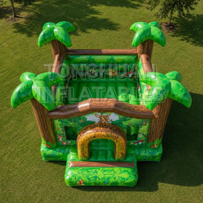 custom woodland inflatable bouncer for schools festivals and outdoor events