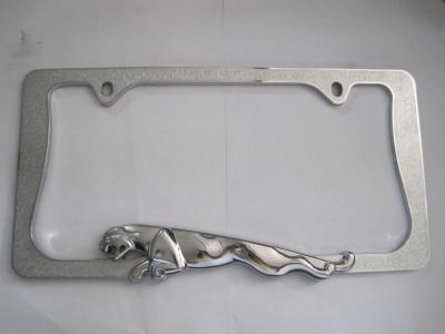 YK-LPF844 USA License Plate Frame Design Metal Chrome Car License Plate Frame Leopard With Screws