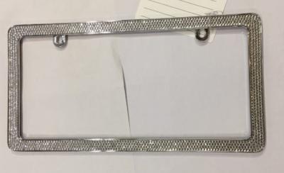 YK-LPF800D1 USA License Plate Frame Bling Design Metal Zinc Alloy Chrome Car License Plate Frame Diamond personnalized