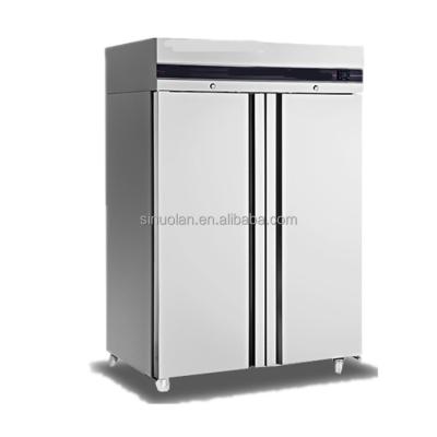 China Refrigerador de acero inoxidable del precio 2 de la puerta del refrigerador del montante del congelador comercial más barato del congelador en venta