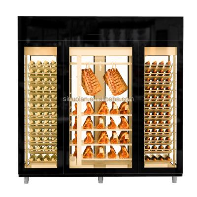 China 3 Layers Of Anti-Fog Glass Dry Aged Meat Cabinet Refrigerator Age Meat Steak Locker Dry Ager Aging Machine for sale