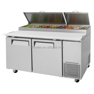 China Catering Salad Bar Prep Counter Refrigerator Stainless Salad Display Bar Sandwich Preparation Pizza Marble Pizza Table for sale