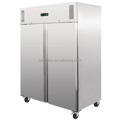 China Congelador vertical vertical de acero inoxidable del congelador comercial del equipo del refrigerador del congelador de 4 puertas de la cocina del restaurante 304 1 en venta