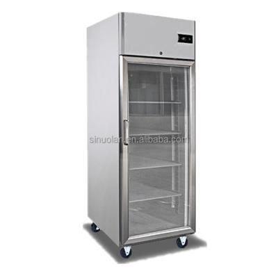 China Los refrigeradores verticales comerciales de la cocina exhiben el refrigerador de cristal del hotel del congelador del restaurante de la puerta del refrigerador en venta