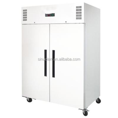 China Congelador de acero inoxidable vertical del refrigerador comercial de la cocina de dos puertas en venta