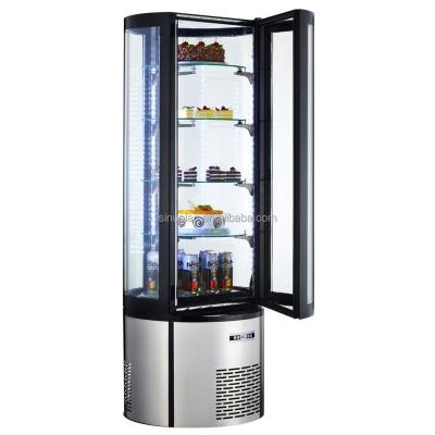 China Bakery Display Cake Refrigerated Cabinet Cake Showcase Stainless Steel Body Base for sale