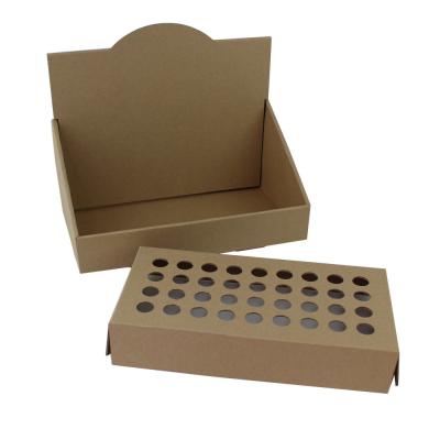 China Brown Cardboard Display Boxes Eco Friendly Display Stand for sale