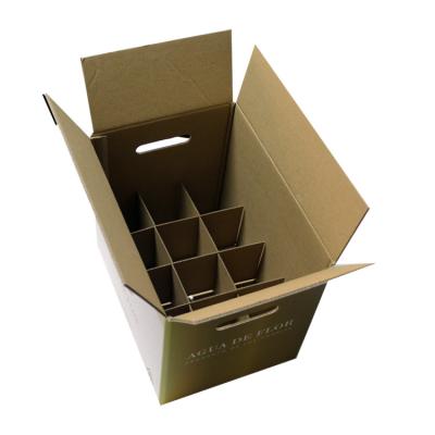 China Heavy Duty Beer Wine Shipping Carton Box With Cardboard Dividers for sale