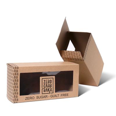 China Caixa dobrável da caixa do papel de embalagem de Brown com a folha luxuosa que carimba a cor à venda