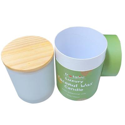 China Cardboard Round Tube Packaging Box  For Tea Light Candle Glass Bottle for sale