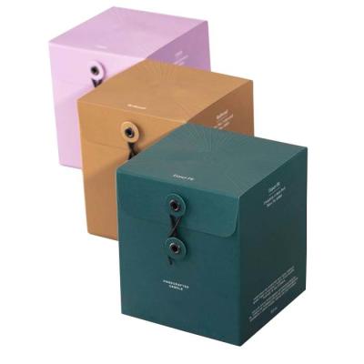 China Elegant Rigid Candle Retail Gift Box Colors Eyelets Wrapping for sale