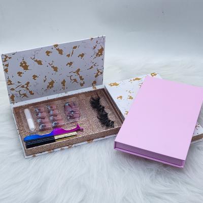 China Custom Logo Beauty Packaging Box In Pink For UV GEL Strips Sets for sale