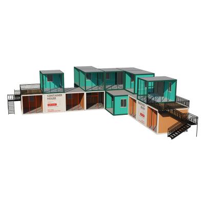 China 2 Storey 2 Bedroom Prefab Container Homes 43sqm for sale