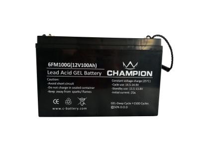China 12V 100AH GEL Deep Cycle Lead Acid Battery Long Service Life 330*171*214 Mm for sale