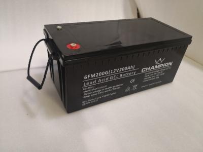 China Lightweight Deep Cycle Gel Battery 12v 200ah / Large Gel Lawn Mower Battery for sale