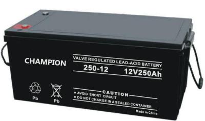 China 6FM250G 12v 250ah Solar Lead Acid Battery Rechargeable For Off Grid Solar Systems for sale