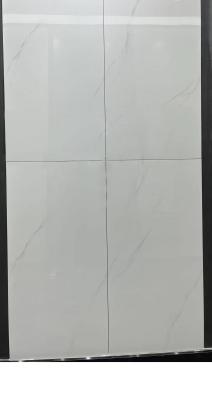 China Glossy Polished Glazed White Carrara Ceramic Tiles For Floor Wall 600x1200mm Firebrick For Living Room for sale